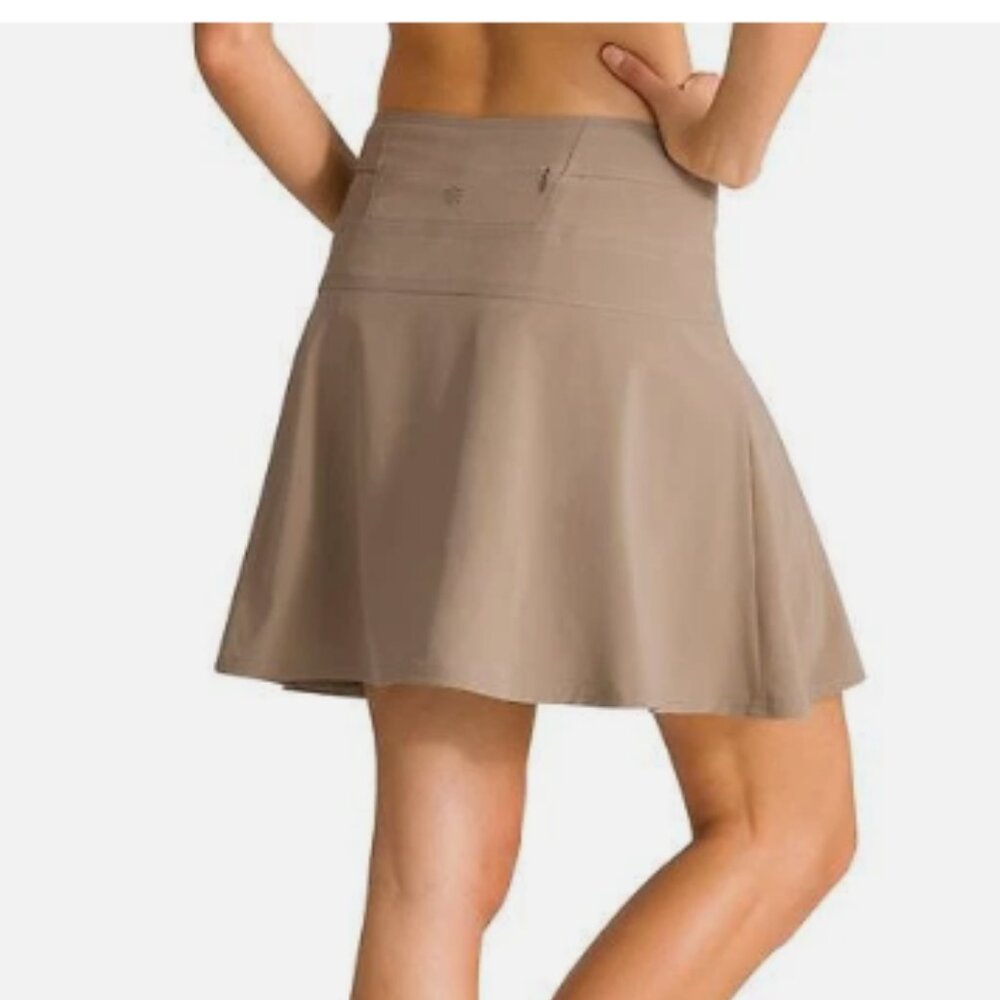 Athleta Everyday Skort, Classic Taupe Size 4 Women's Khaki Tan Color SMALL  EUC